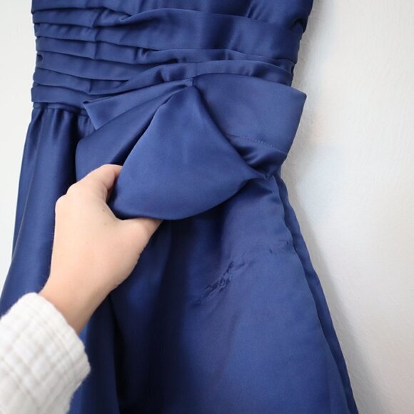 Allen Schwartz Prive Blue Puffy Strapless Party Dress Size 2 - Picture 4 of 7